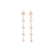 CASATO 18K Rose Gold and White Ceramic Mikou Diamond Earrings
